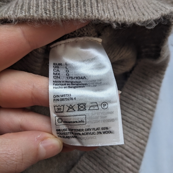 Beige Off-Shoulder Sweater - Picture 4 of 7